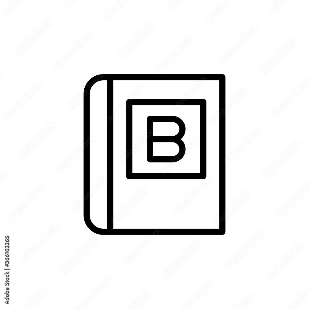 Poster encyclopedia icon. simple line, outline vector elements of knowledge icons for ui and ux, website or