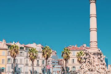 
View of the historic quarter "Le Panier", old city center full of people and colors in Marseille, South of France. Is the most typical place in the city.
