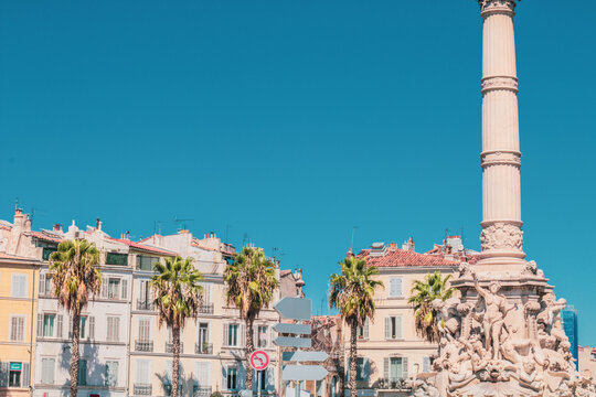 
View of the historic quarter "Le Panier", old city center full of people and colors in Marseille, South of France. Is the most typical place in the city.
