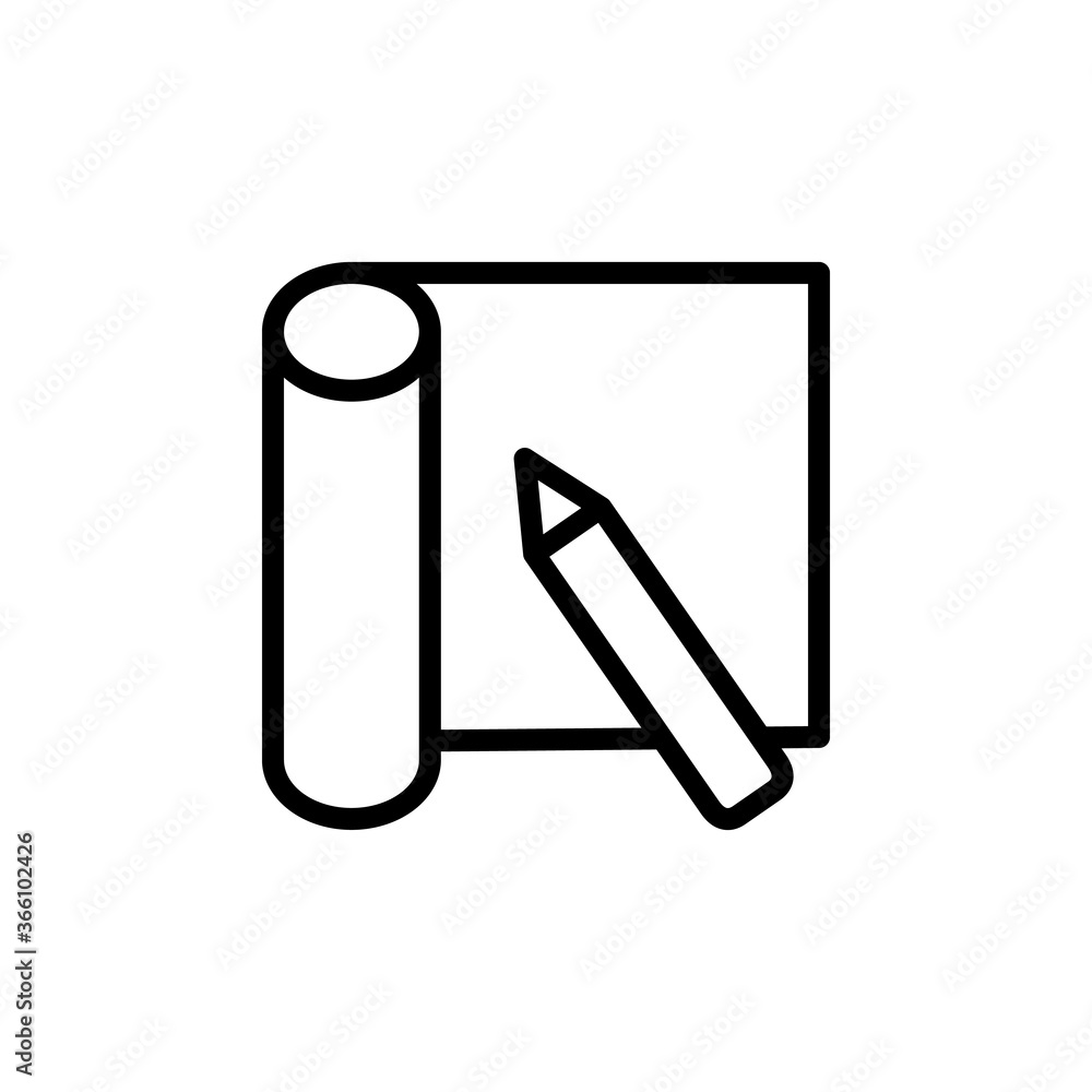 Poster map, architecture icon. simple line, outline vector elements of knowledge icons for ui and ux, websi