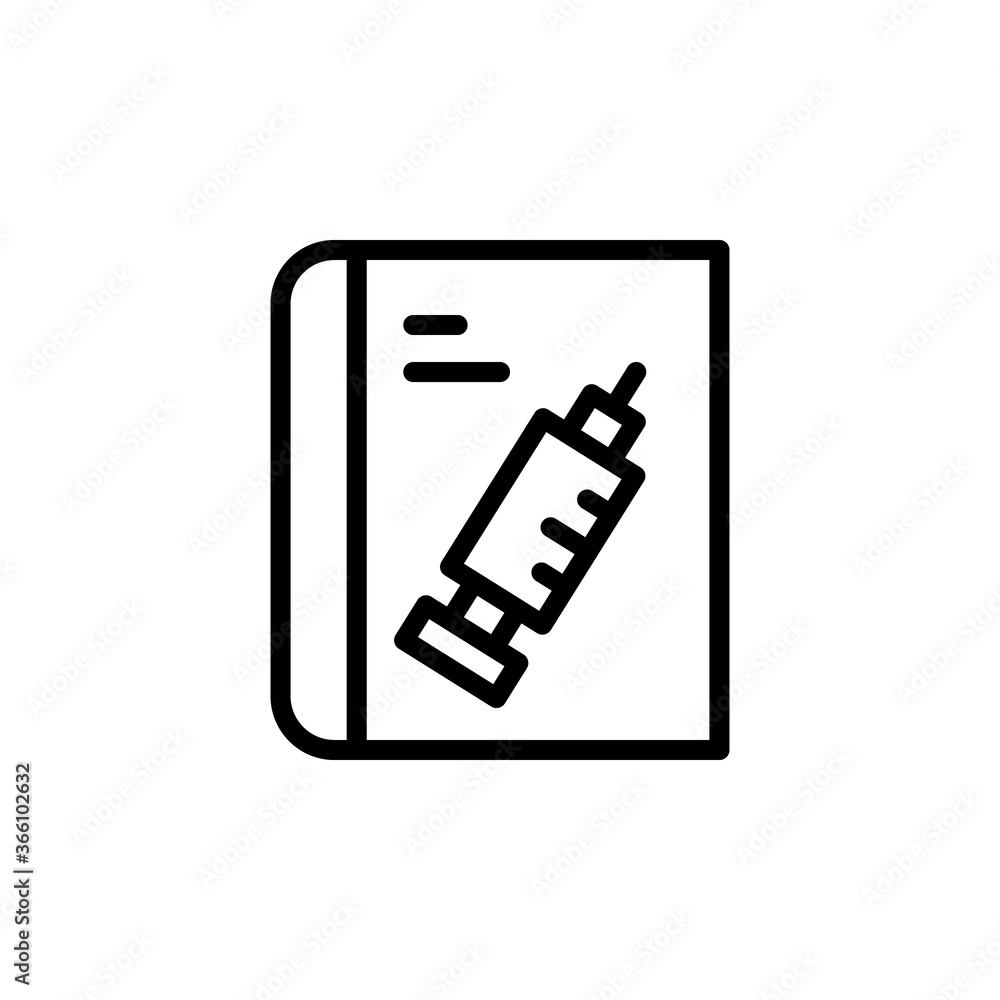 Poster book, injection icon. simple line, outline vector elements of knowledge icons for ui and ux, website