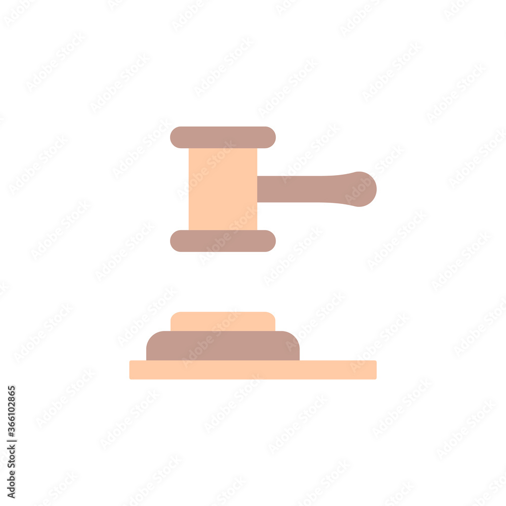 Poster law, hammer icon. simple color vector elements of knowledge icons for ui and ux, website or mobile a