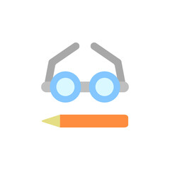 Knowledge, glasses icon. Simple color vector elements of knowledge icons for ui and ux, website or mobile application