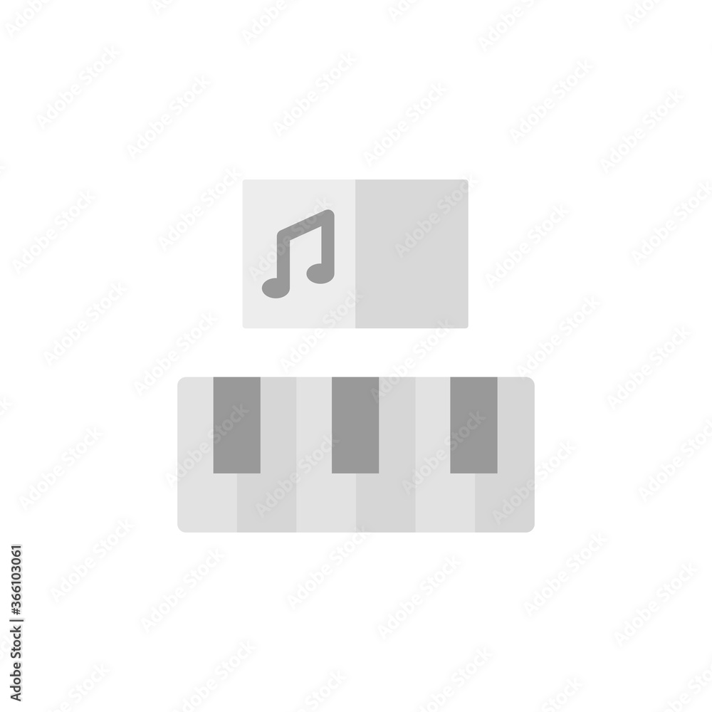 Poster piano, lesson icon. simple color vector elements of knowledge icons for ui and ux, website or mobile