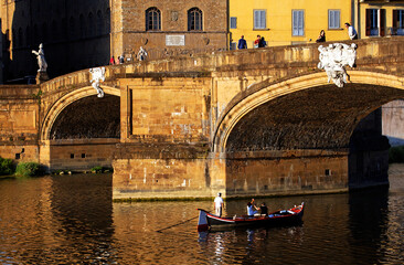 Ponte Vecchio over Arno river in Florence, Italy
