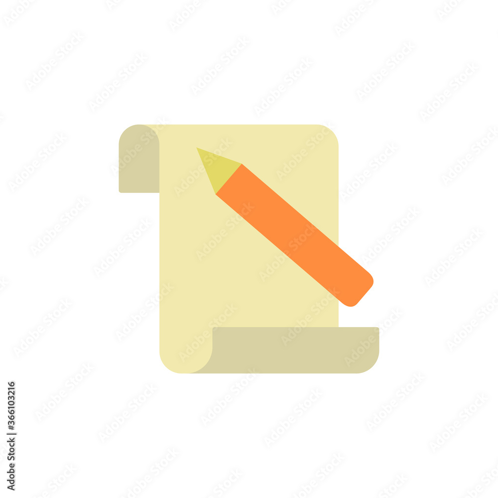 Poster diploma, pen icon. simple color vector elements of knowledge icons for ui and ux, website or mobile 