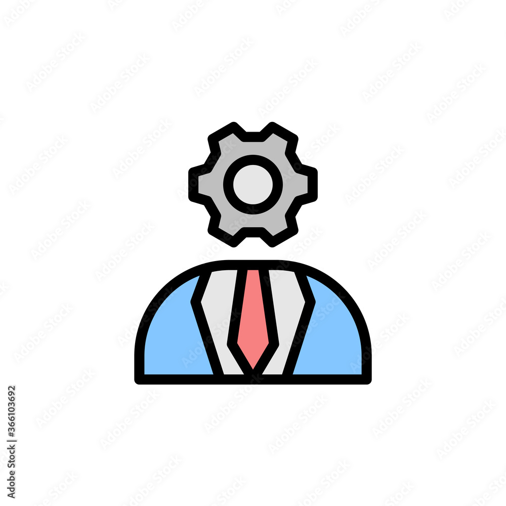 Poster memory, gear, scientist icon. simple color with outline vector elements of knowledge icons for ui an