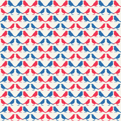 Colorful birds seamless pattern.