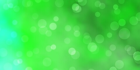 Light Green vector background with spots. Glitter abstract illustration with colorful drops. Design for posters, banners.