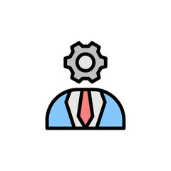Memory, gear, scientist icon. Simple color with outline vector elements of knowledge icons for ui and ux, website or mobile application
