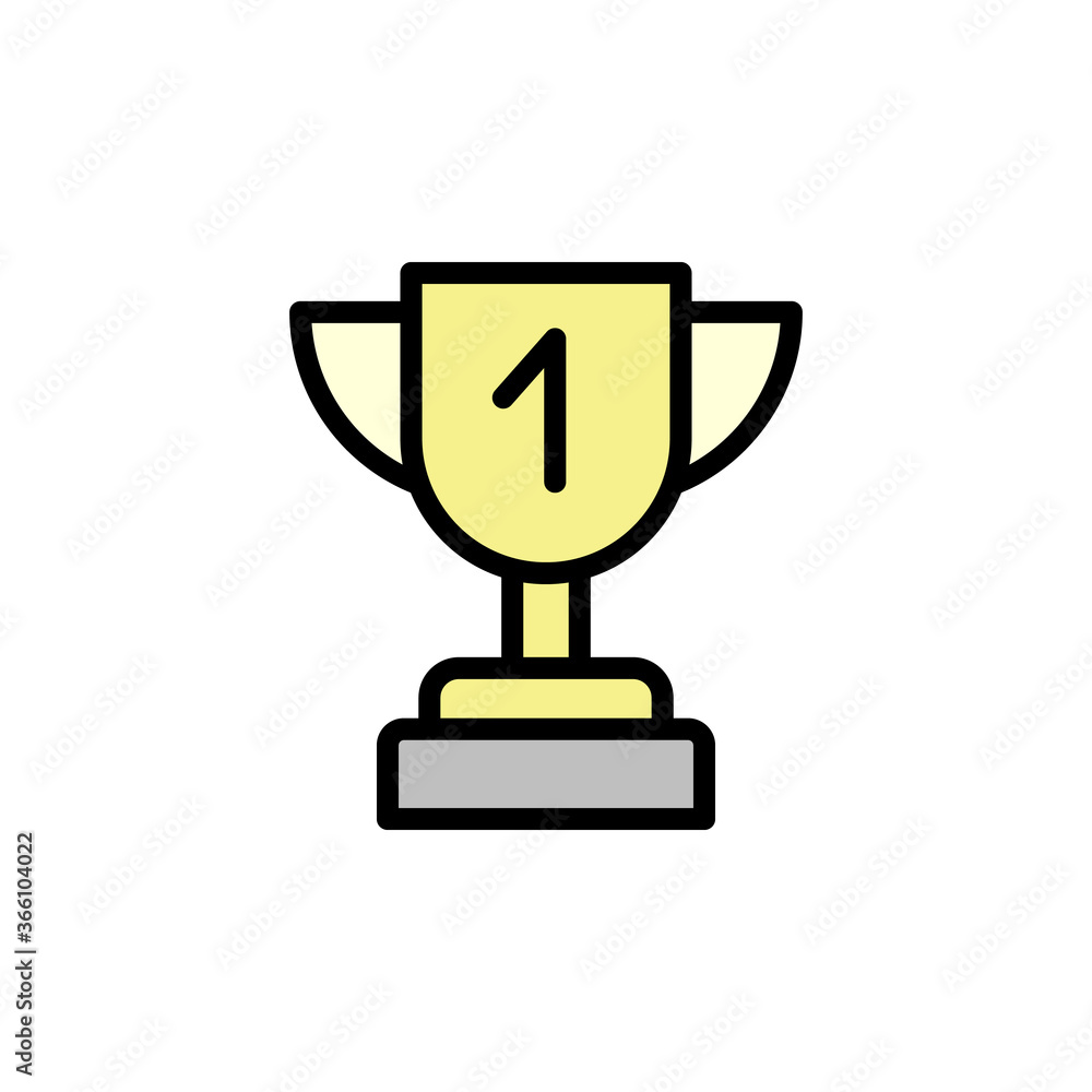 Poster trophy icon. simple color with outline vector elements of knowledge icons for ui and ux, website or 
