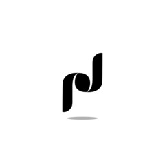 Letter PD Initial Logo Design Vector Template Illustration