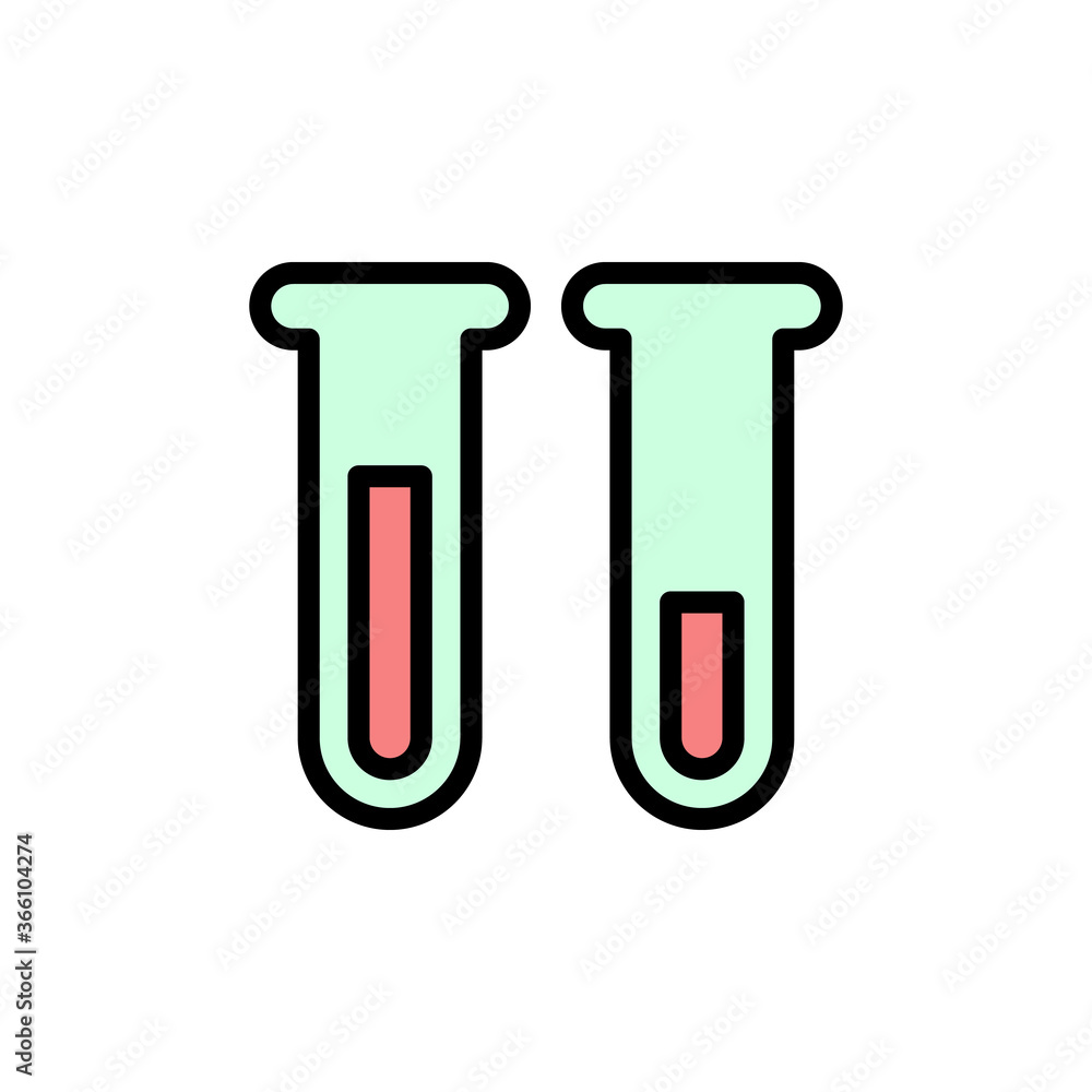 Poster chemistry, flask icon. simple color with outline vector elements of knowledge icons for ui and ux, w