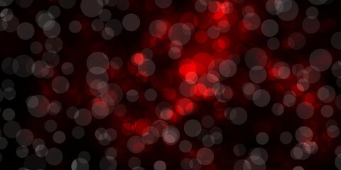 Dark Red vector template with circles. Abstract illustration with colorful spots in nature style. Pattern for websites.