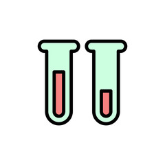 Chemistry, flask icon. Simple color with outline vector elements of knowledge icons for ui and ux, website or mobile application
