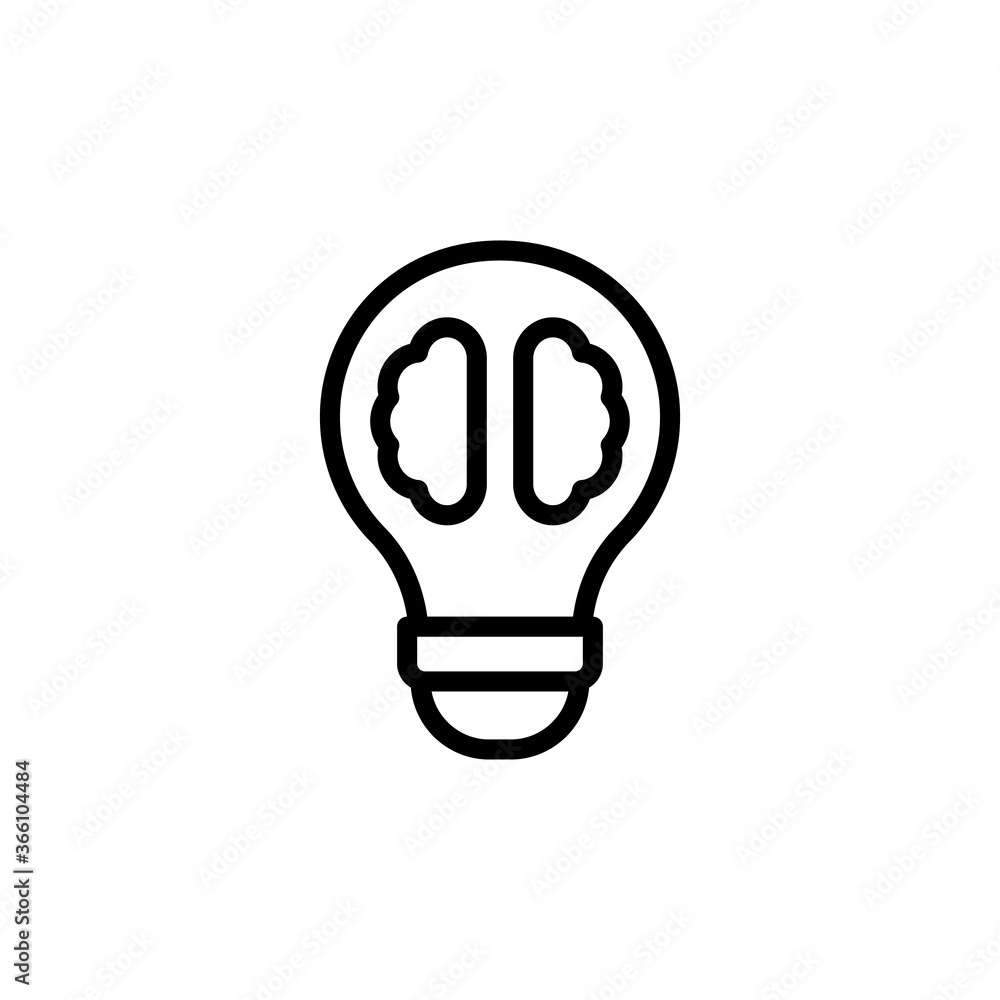 Poster creativity, bulb, brain icon. simple line, outline vector elements of innovations icons for ui and u