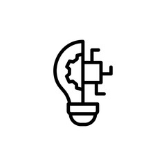 Gear, chip, bulb, innovation icon. Simple line, outline vector elements of innovations icons for ui and ux, website or mobile application
