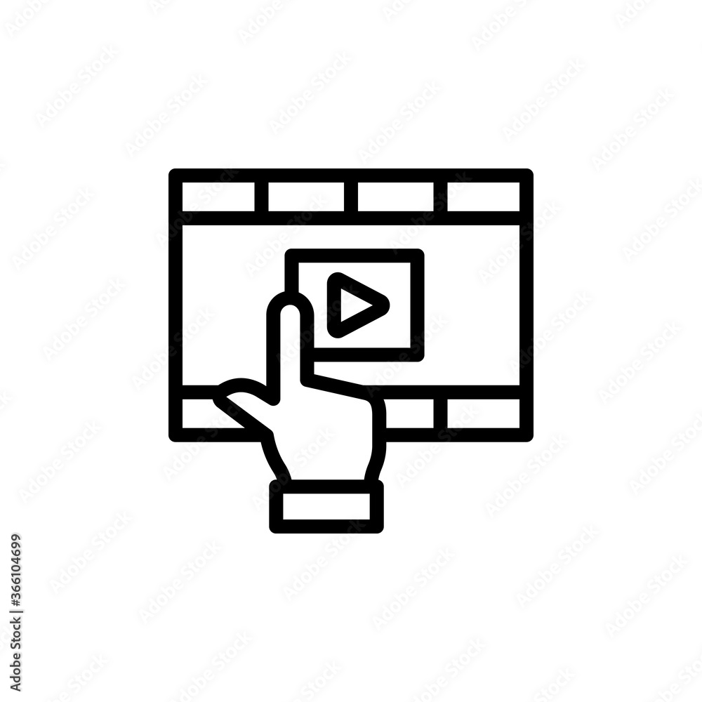 Poster interactive content, innovation icon. simple line, outline vector elements of innovations icons for 