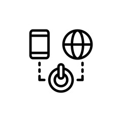 Digital, control, phone, global icon. Simple line, outline vector elements of innovations icons for ui and ux, website or mobile application