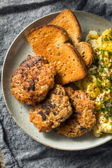 Homemade Breakfast Sausage Patty with Eggs