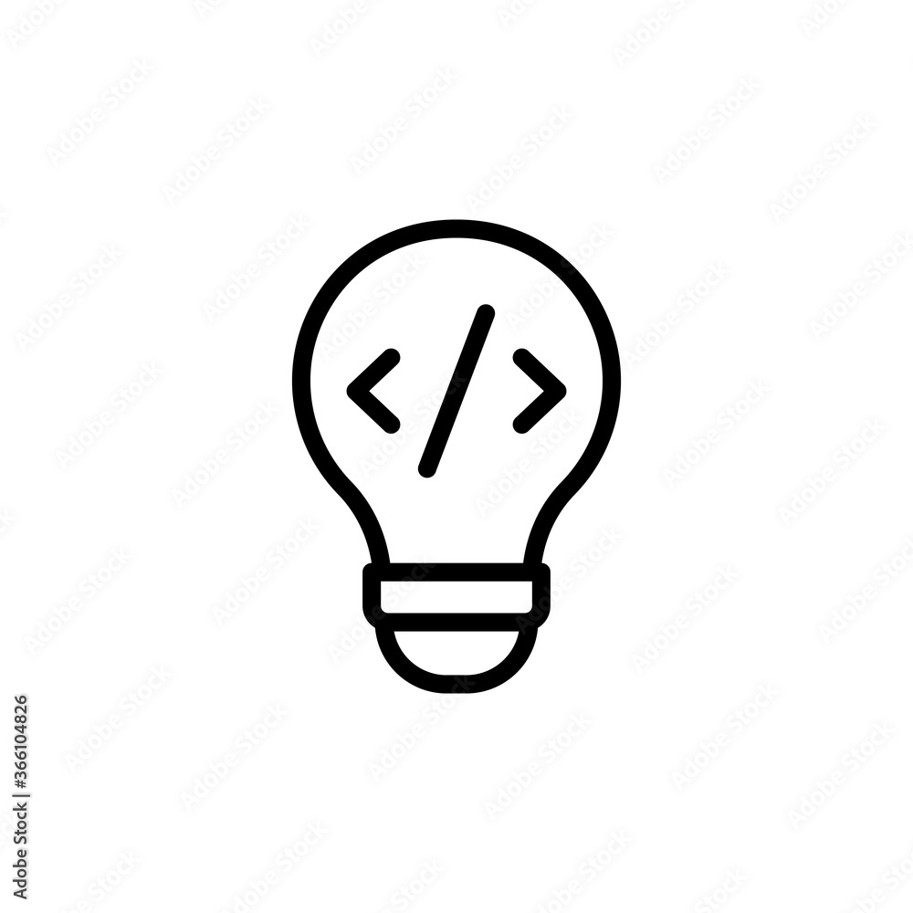 Aufkleber idea bulb, innovation icon. simple line, outline vector elements of innovations icons for ui and ux,