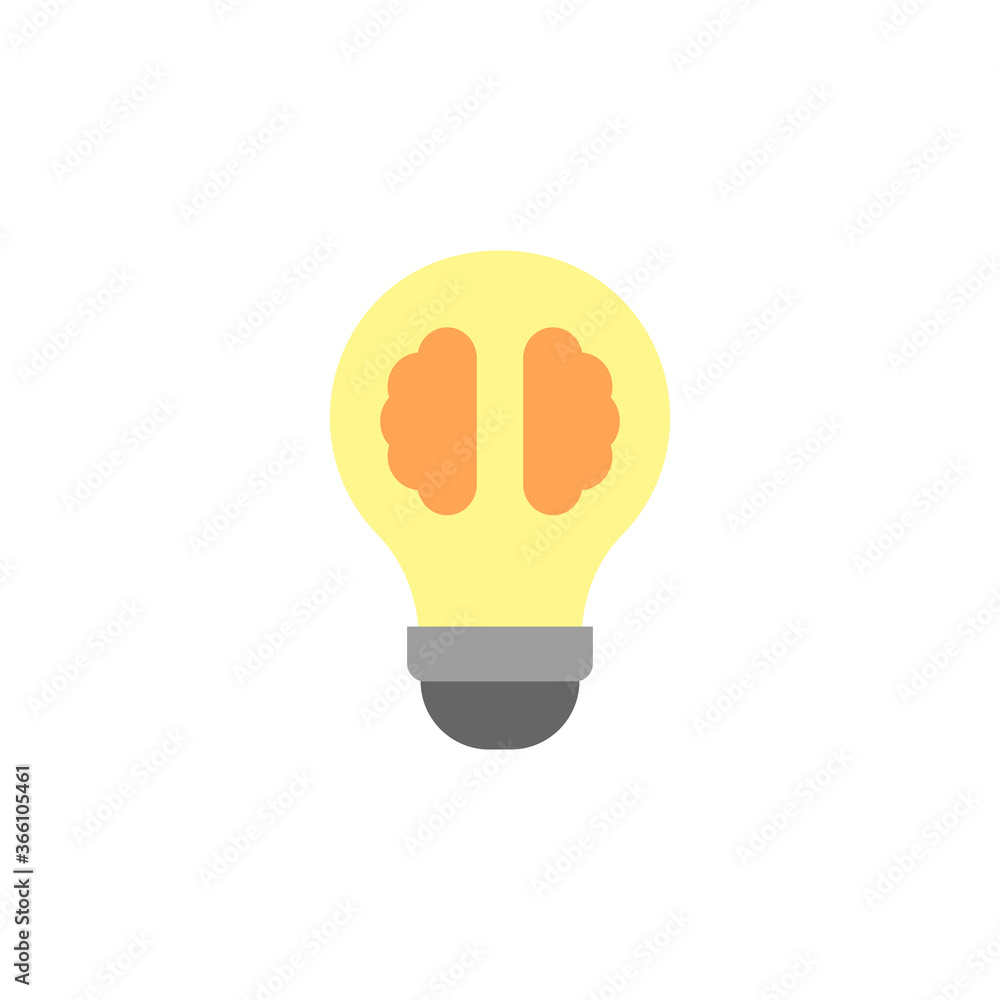 Poster creativity, bulb, brain icon. simple color vector elements of innovations icons for ui and ux, websi