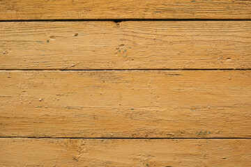 Yellow wooden wall in old paint