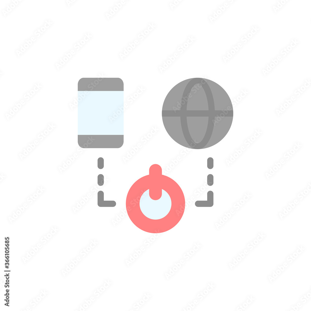 Poster digital, control, phone, global icon. simple color vector elements of innovations icons for ui and u