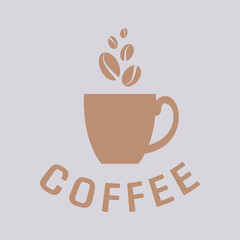 Logo template for a coffee shop, restaurant or cafe. Emblems, badges, stickers, banners. Coffee design elements.