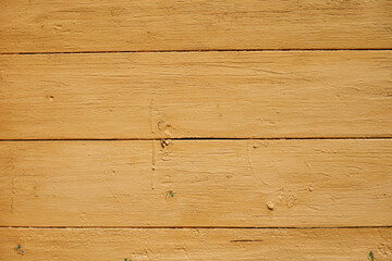Yellow wooden wall in old paint