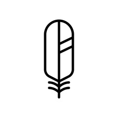 Wing bird icon. Simple line, outline vector elements of feather icons for ui and ux, website or mobile application