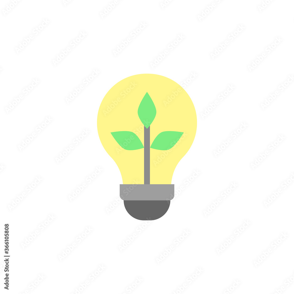 Poster idea, plant, bulb icon. simple color vector elements of innovations icons for ui and ux, website or 