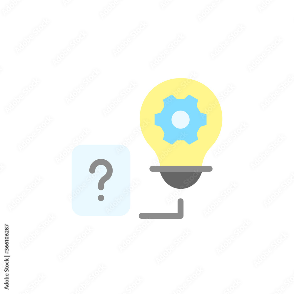 Poster knowledge, bulb, question icon. simple color vector elements of innovations icons for ui and ux, web