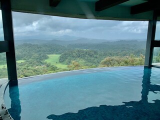 view from the infinity pool of the resort