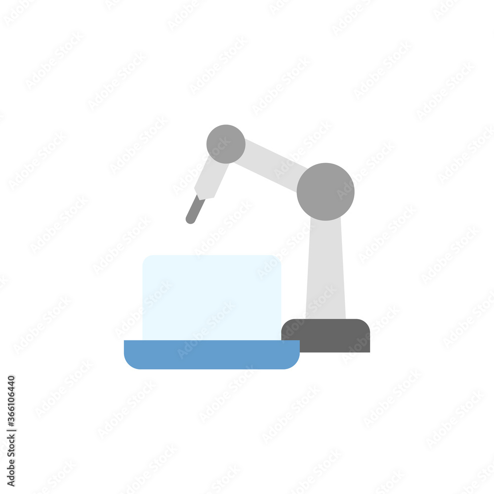 Poster robotic, laptop, innovation icon. simple color vector elements of innovations icons for ui and ux, w