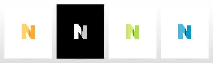 Folded Letter Logo Design N