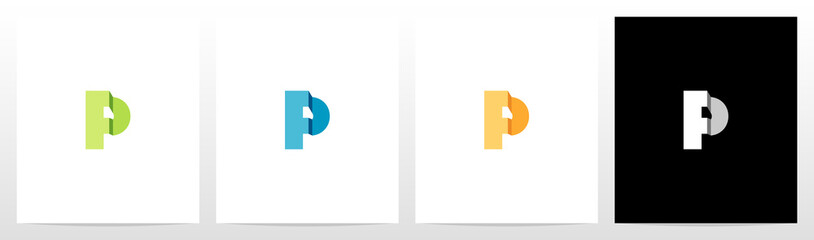 Fototapeta premium Folded Letter Logo Design P