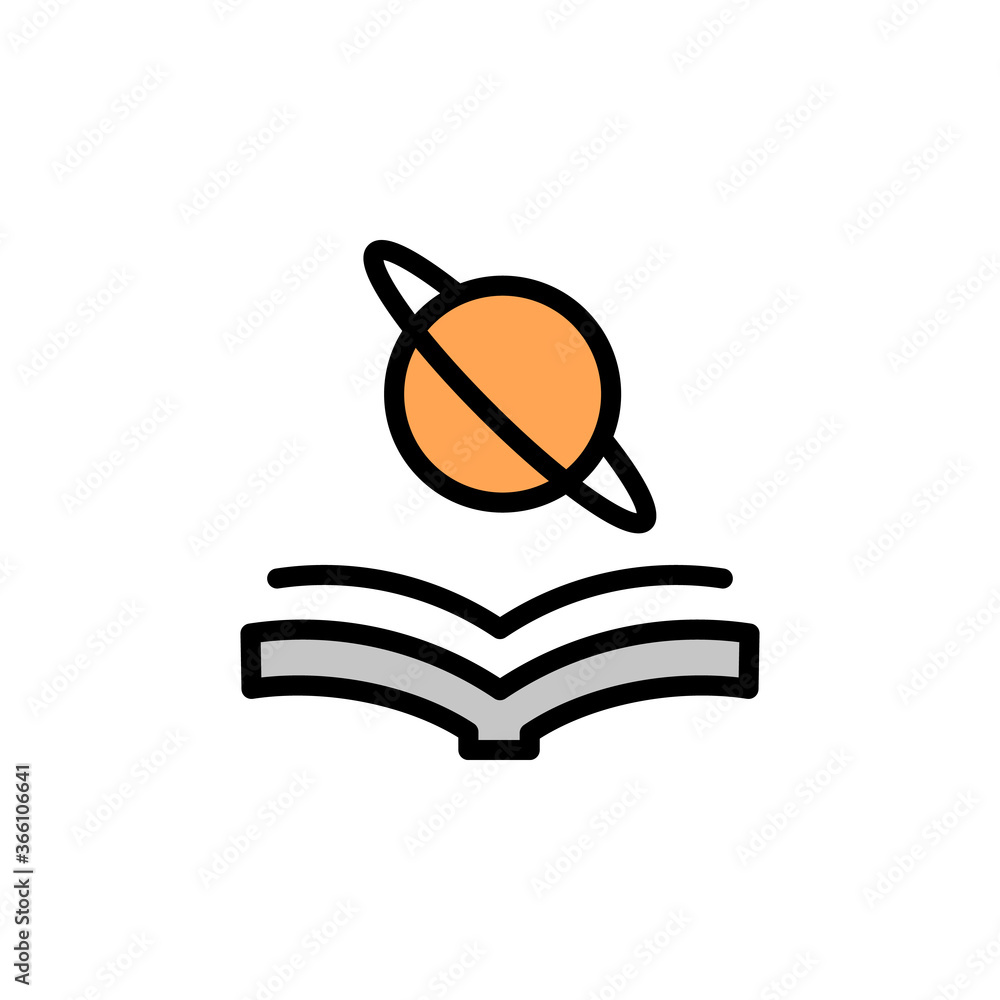 Aufkleber education, saturn, innovation icon. simple color with outline vector elements of innovations icons f