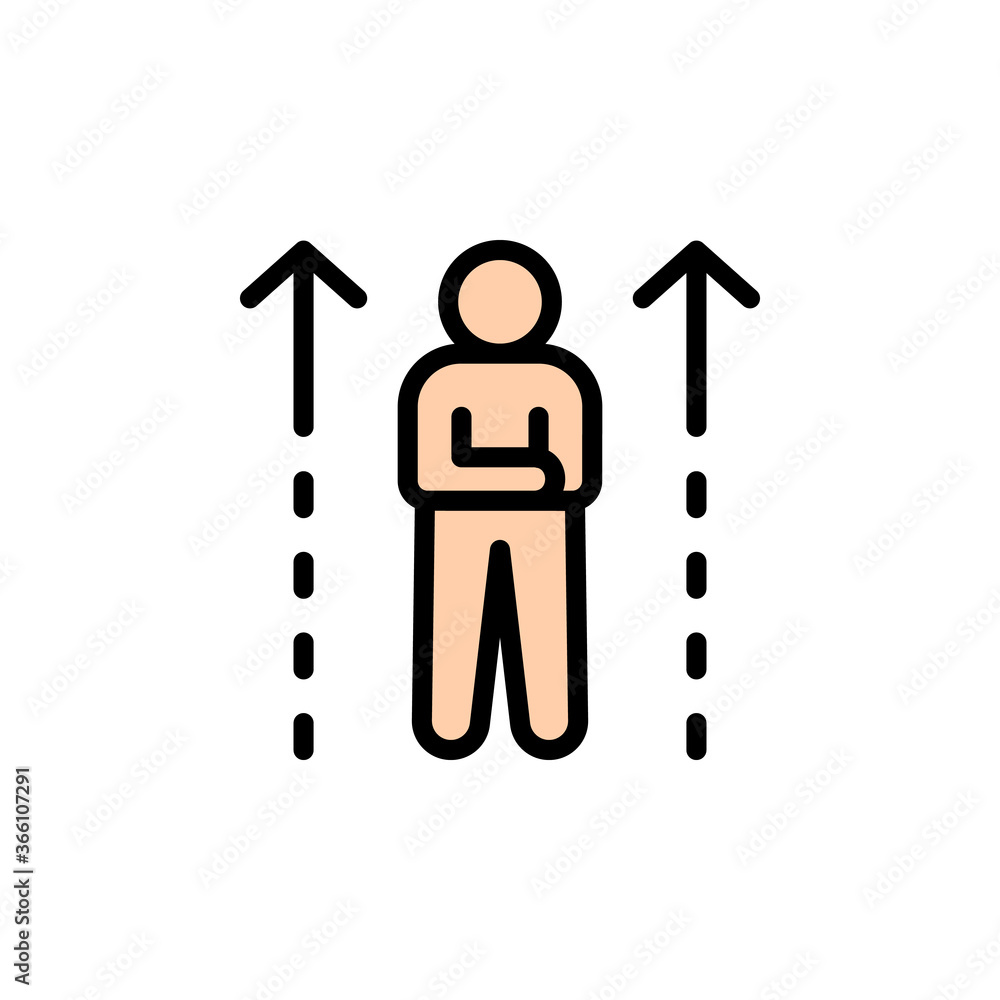 Poster talent, human, up arrow icon. simple color with outline vector elements of innovations icons for ui 