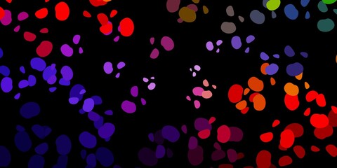 Dark blue, red vector texture with memphis shapes.