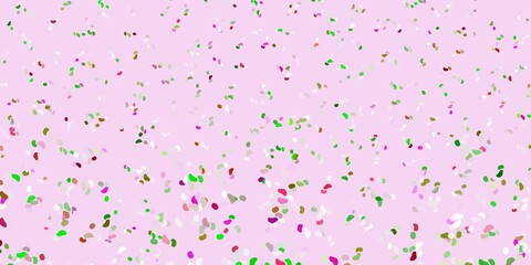 Naklejka premium Light pink, green vector background with random forms.