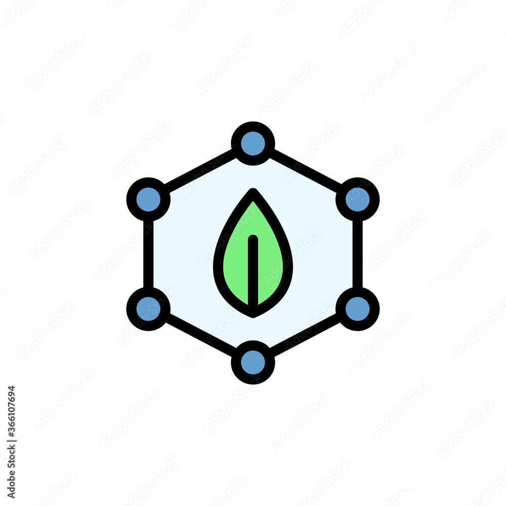 Poster quality, leaf, atoms icon. simple color with outline vector elements of innovations icons for ui and