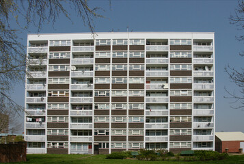1960s, social housing high rise flats, Kingston upon Hull