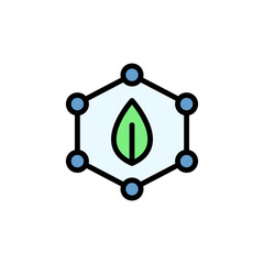 Quality, leaf, atoms icon. Simple color with outline vector elements of innovations icons for ui and ux, website or mobile application