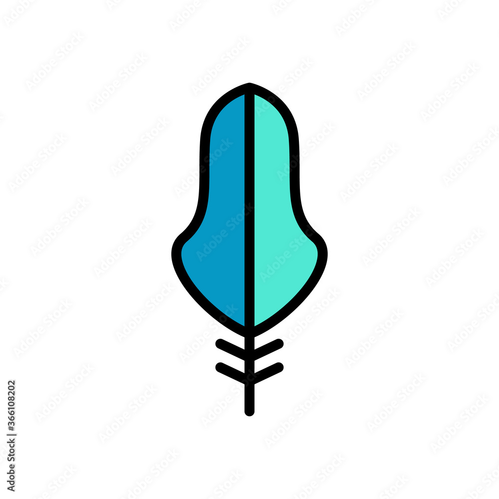 Poster wing bird icon. simple color with outline vector elements of feather icons for ui and ux, website or