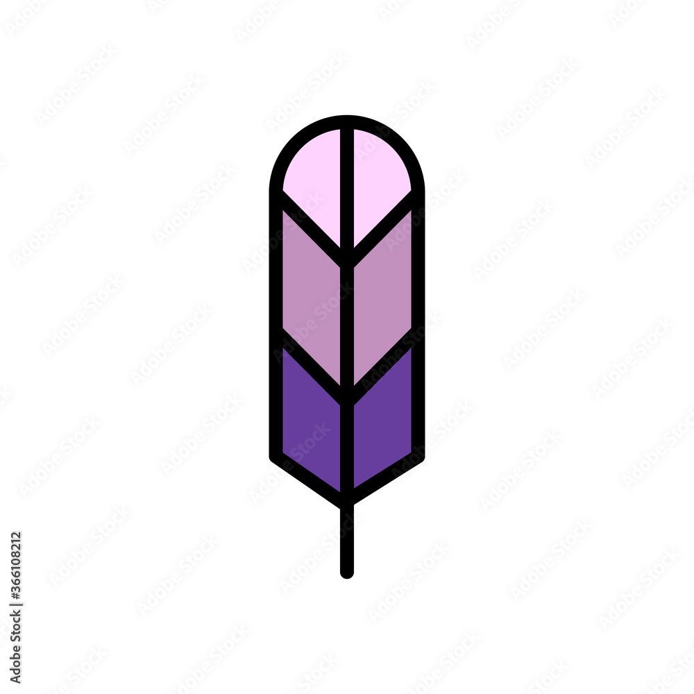 Aufkleber wing bird icon. simple color with outline vector elements of feather icons for ui and ux, website or