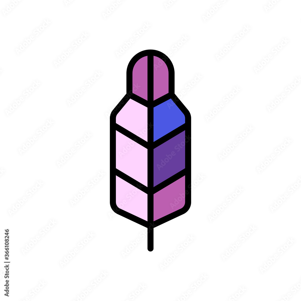 Aufkleber wing bird icon. simple color with outline vector elements of feather icons for ui and ux, website or