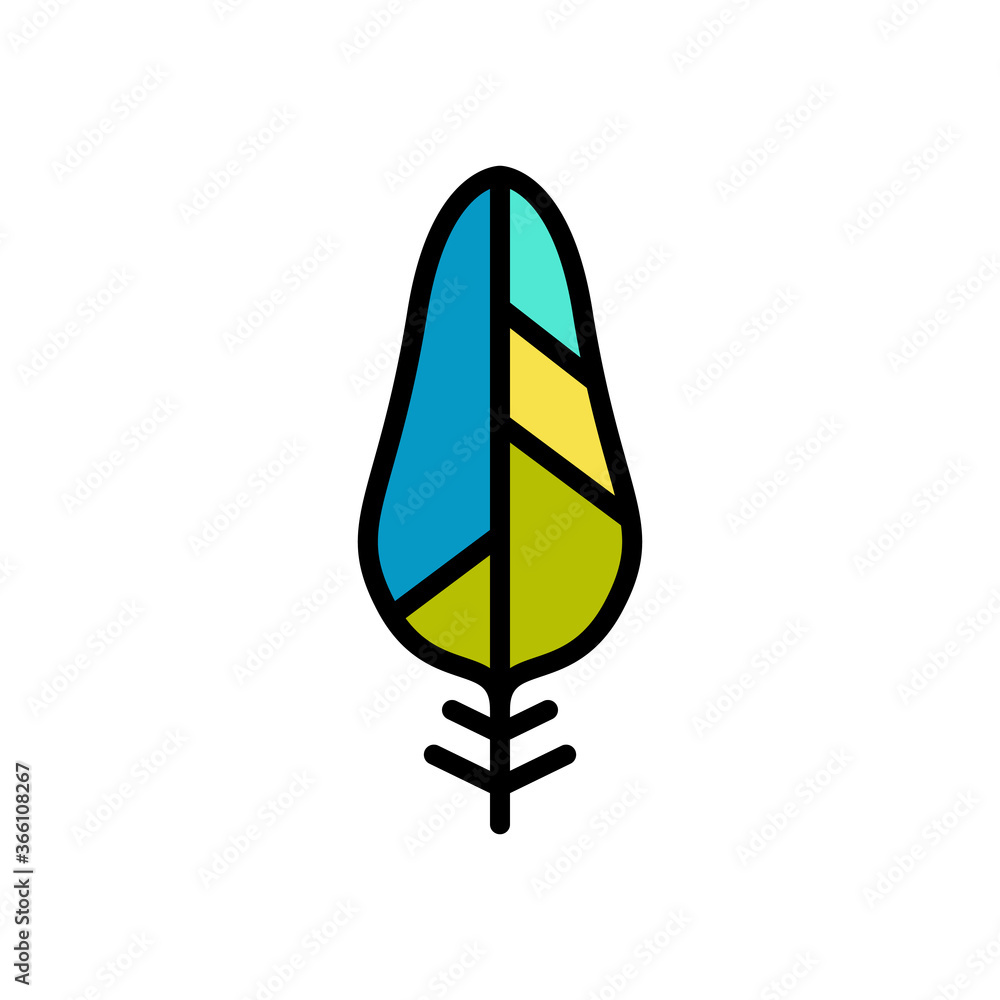 Aufkleber wing bird icon. simple color with outline vector elements of feather icons for ui and ux, website or