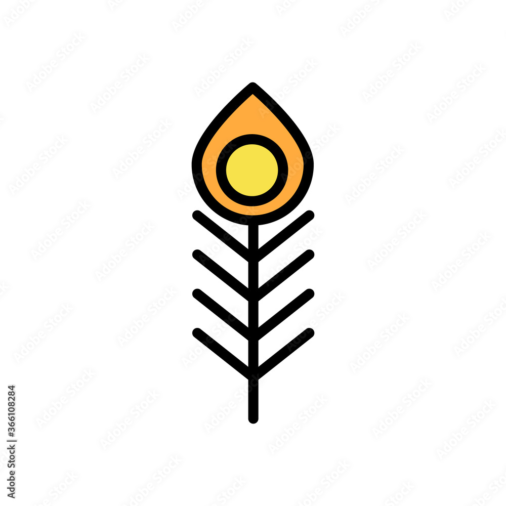 Poster wing bird icon. simple color with outline vector elements of feather icons for ui and ux, website or