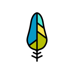 Wing bird icon. Simple color with outline vector elements of feather icons for ui and ux, website or mobile application
